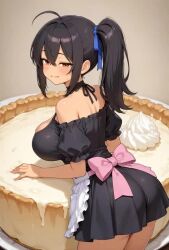 ai_generated animated apron cherry grok grok_(xai) humiliation tagme tan_body video wam