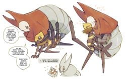abafterdark bee begging blush bodily_fluids dialog dialogue female/female female_penetrated from_behind from_behind_position heart herrah holding_partner hollow_knight hollow_knight_(franchise) hugging in_front kissing kissing_while_penetrated lesbian_sex no_humans ovipositor queen_vespa queen_vespa_(hollow_knight) size_difference spider talking_to_partner team_cherry wasp wholesome wholesome_sex yuri