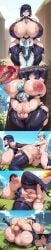 1boy 5koma against_wall ai_generated arms_held_back biting_own_lip blush bodysuit breasts_out breasts_squeezed_together chongyun_(genshin_impact) closed_eyes clothed clothed_female_nude_male covered_nipples cross_section crotch_cutout curvy_figure erection_under_clothes faceless facing_away female femdom fucked_silly genshin_impact gigantic_breasts hands_on_another's_shoulders happy head_between_breasts hip_vent huge_nipples large_penis large_testicles larger_female leg_lock looking_down lying mating_press moaning mounting naughty_face on_stomach open_mouth otoko_no_ko outdoors prone_bone pussy_juice rogue_klbr rolling_eyes sex sex_from_behind size_difference smaller_male sound_effects spooning spread_legs standing standing_missionary straight-on testicles thick_thighs torn_clothes trembling vaginal_penetration yelan_(genshin_impact)