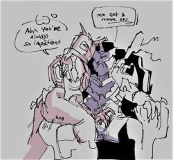 2boys annoyed armor armored_male blood_stalk bodysuit bodysuit_bulge bulge english_text erect_penis erection erection_under_bodysuit evolt evolto gay grinding handjob handjob_through_clothing helmet himuro_gentoku horn impatient kamen_rider kamen_rider_build_(series) kornoponto male male/male male_focus male_only mask masked masked_male night_rogue on_knee on_lap on_throne rubbing sitting sitting_on_throne sketch text throne touching touching_bulge touching_crotch touching_penis yaoi