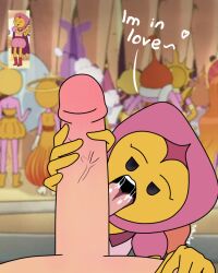 1boy 1girls accurate_art_style adventure_time adventure_time:_fionna_&_cake blowjob female female_focus fionna_and_cake grabbing grabbing_penis licking licking_penis looking_at_viewer looking_pleasured male orange_skin public public_sex reference_image sex stroking stroking_penis venus_cantrix_(fionna_and_cake) white_skin yellowfaith