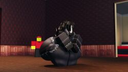 2boys 3d ass ass_expansion ass_growth big_ass big_butt black_eyes black_hair blush butt_expansion butt_growth elliot_(forsaken) fat_ass fat_butt forsaken_(roblox) fully_clothed huge_ass huge_butt male male_only ripped_clothing ripped_pants roblox robloxian sound tagme tail thick_ass thick_butt two_time video work_at_a_pizza_place yellow_skin
