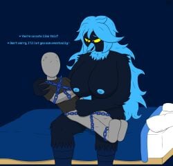 3roticdiv3rsion absurd_res anon anthro avian bed big_breasts bird blocked_orgasm bondage bound breasts chains dialogue dominant dominant_female duo edging english_text erotic_diversion faceless_character faceless_male female furniture handjob hi_res human male male/female mammal martlet_(undertale_yellow) martlet_(zenith_form) nipples orgasm_denial penile questionable_consent sex size_difference submissive submissive_male text undertale_yellow