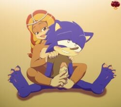 anthro balls bite biting_lip biting_own_lip blue_body blue_fur bottomless breasts clothed clothing digital_media_(artwork) duo erection eulipotyphlan feet female fingers foot_fetish foot_play footjob fur genitals hair half-closed_eyes haplorhine hedgehog hi_res humanoid_genitalia humanoid_penis ladycherrybomba looking_pleasured male male/female mammal monkey narrowed_eyes nude open_mouth pawpads penis plantigrade primate sega self_bite sex shirt shirt_only simple_background sitting smile soles sonic_(series) sonic_the_hedgehog sonic_the_hedgehog_(series) spread_legs spreading teeth toes topwear topwear_only two-footed_footjob