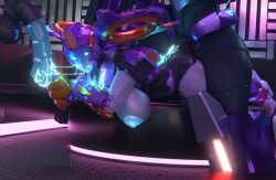 1girls 2boys 3d 3d_(artwork) 3d_render areola areolae big_breasts blue_dick blue_nipples cybertronian female male nautica nipples robot robot_boy robot_girl soundpunk501 thick_thighs transformers vehicon