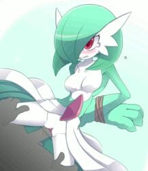 animated bondage breasts cum erection faceless_male female gardevoir green_hair human male nintendo nollety penis pokemon pokemon_(species) pokemon_rse pokephilia precum red_eyes sex straight tear tied uncensored