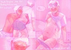 2boys beard_stubble black black_skin blonde_hair blonde_hair blonde_hair blonde_hair blonde_hair_male color colored cupiddoe dark_skin dark_skinned_male dave_strider dirk_strider father father_and_son freckles gay glasses headgear headwear homestuck incest incest_(lore) lyrics male male_breasts male_focus male_only manboobs pulling_down_pants pulling_shirt_up pulling_up_shirt pussy shades shirt shirt_lift short_hair short_hair_male son spiky_hair stubble sunglasses t-shirt tshirt yaoi