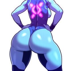 1girls ai_generated ass ass_focus big_ass female female_only huge_ass metroid mullon novelai samus_aran solo solo_female solo_focus that_ass_was_fat