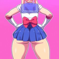 1girls ai_generated ass ass_focus big_ass bishoujo_senshi_sailor_moon female female_only huge_ass mullon novelai sailor_moon solo solo_female solo_focus that_ass_was_fat