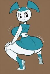 ai_generated ass ass_focus big_ass big_butt blue_hair boobs booty breasts butt butt_focus ero-sennin jenny_wakeman my_life_as_a_teenage_robot nickelodeon nicktoons robot robot_girl tagme throwing_it_back twerking xj-9 xj9