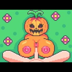 pixel_animation pixel_art pumpkin pumpkin_boobs pumpkin_girl pumpkin_love samurai_drunk_games tagme