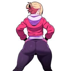 1girls ai_generated annie_leonhardt ass ass_focus attack_on_titan big_ass dat_ass female female_only huge_ass mullon novelai solo solo_female solo_focus that_ass_was_fat