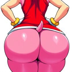 1girls ai_generated amy_rose ass ass_focus big_ass female female_only halo huge_ass mullon novelai sega solo_female solo_focus sonic_(series) that_ass_was_fat