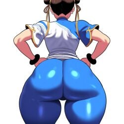 1girls ai_generated ass ass_focus big_ass chun-li dat_ass female female_only huge_ass mullon solo solo_female solo_focus source_request street_fighter that_ass_was_fat