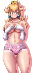 blonde_hair breasts elbow_gloves gloves kihaiu mario_(series) nintendo princess_peach