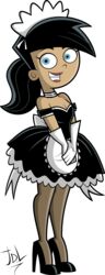 black_hair blue_eyes cleavage clothing dani_phantom danny_phantom maid