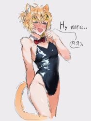 blonde_hair cat_ears cat_tail catboy male tagme