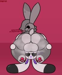 2022 anthro balls_deep big_ass bunny cock_hungry cocky couple deepthroat evilfiendish face_fucking fellatio femboy fur furry grey_hair half-closed_eyes huge_ass irrumatio mare_(evilfiendish) musk musk_clouds musky_balls orio_(nonbinary_bunny) purple_eyes red_eyes sweat sweaty_butt