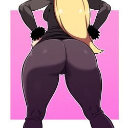 1girls ai_generated ass ass_focus big_ass cynthia_(pokemon) female female_only huge_ass mullon novelai pokemon pokemon_dppt solo solo_female solo_focus that_ass_was_fat