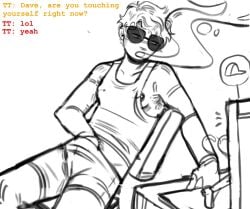 armpit armpit_hair armpits body_hair briefs cigar cigarette clothed clothed_male cupiddoe dave_strider dialogue dirk_strider e-sex hair homestuck incest male masturbating masturbation nipple nipple_piercing nipple_piercings nipple_slip nipples piercing piercings short_hair short_hair_male smoke smoking smoking_cigarette tank_top text