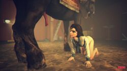 3d bioshock bioshock_infinite elizabeth_comstock female horse soloid source_filmmaker zoophilia