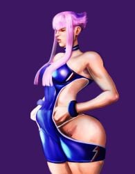 2d armpit_hair ass bare_shoulders bodysuit bracelet breasts bubble_butt busty capcom choker closed_eyes female female_focus female_only g-string hairy hourglass_figure jaguarart manon_legrand medium_breasts pink_hair pubes pubic_hair pubic_hair_peek skimpy skimpy_clothes street_fighter street_fighter_6 tagme wide_hips