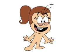 braces brown_hair brown_hair_female buck_teeth chibi dawg_what_is_this_bruh_:sob: happy luan_loud nickelodeon nude_female super_deformed the_loud_house