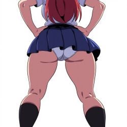 1girls ai_generated ass ass_focus big_ass erza_scarlet fairy_tail female female_only huge_ass mullon novelai panties skirt solo solo_female solo_focus that_ass_was_fat