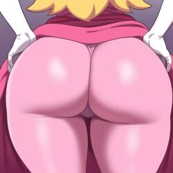 1girls ass ass_focus big_ass dat_ass female female_only huge_ass mario_(series) mullon nintendo princess_peach solo solo_female solo_focus that_ass_was_fat