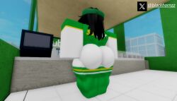 1girls 3d ass big_ass big_breasts blackhornzz clothed clothing employee_uniform fast_food_employee fast_food_restaurant fast_food_uniform female revealing_clothes revealing_outfit roblox robloxian subway_uniform tagme thick_thighs thigh_highs thighhighs