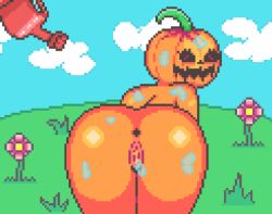 pixel_animation pixel_art pumpkin pumpkin_butt pumpkin_girl pumpkin_love samurai_drunk_games tagme