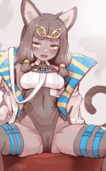 1g animal_ears arknights cameltoe catgirl female female medjehtiqedti_(arknights) nurami_(shouji)