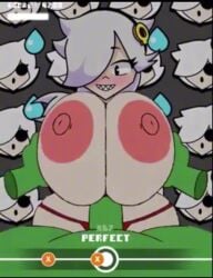 ass beat_banger big_ass big_breasts big_butt big_penis black_eyes brawl_stars breast_grab breast_squeeze breasts breasts_bigger_than_head colette_(brawl_stars) green_penis nipples supercell tagme video white_hair