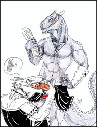 argonian crossdressing dragonasis fellatio gay male male_only oral oral_sex penis reptile scalie sex skyrim tail the_elder_scrolls tongue video_games