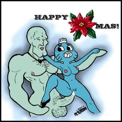 1boy 1boy1girl 1girls 2011 balls bare_arms bare_breasts bare_chest bare_legs bare_shoulders bare_thighs beautiful_squidward blue_body blue_fur blue_skin breasts cartoon_network christmas closed_eyes closed_mouth completely_naked completely_naked_female completely_naked_male completely_nude completely_nude_female completely_nude_male crossover cum english_text erect_penis erection exposed_breasts eyes eyes_closed eyes_open feline female female_penetrated fur furry furry_breasts grin gumball_watterson holidays interspecies looking_at_another looking_at_partner male male/female male_penetrating male_penetrating_female mouth mouth_closed naked naked_female naked_male nickelodeon nipples no_bra no_humans no_panties no_underwear nude nude_female nude_male nudity open_eyes penetration penis penis_in_pussy peterson pussy rule_63 sex smooth_skin spongebob_squarepants squid squidward_tentacles straight teeth testicles text the_amazing_world_of_gumball vagina vaginal vaginal_penetration vaginal_sex vulva weird_crossover what