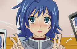 aichi_sendo aichi_sendou cardfight!!_vanguard cum facial lowres