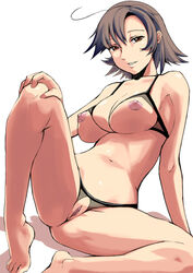 1girls ahoge ankles antenna_hair areolae arm_support ass ass_cleavage bare_armpits bare_arms bare_ass bare_belly bare_breasts bare_butt bare_calves bare_chest bare_hands bare_hips bare_knees bare_legs bare_midriff bare_navel bare_nipples bare_pussy bare_shoulders bare_skin bare_soles bare_thighs bare_toes bare_torso barefoot belly belly_button bra breastless_clothes breasts brown_eyebrows brown_eyes brown_eyes_female brown_hair brown_hair_female butt butt_crack butt_crack_outline calves cleavage cleft_of_venus clitoris collarbone crotchless crotchless_clothes crotchless_panties cupless_bra dot_nose exposed exposed_arms exposed_ass exposed_belly exposed_breasts exposed_butt exposed_feet exposed_legs exposed_midriff exposed_nipples exposed_pussy exposed_shoulders exposed_thighs exposed_toes exposed_torso feet female female_focus female_only fingers fuckable fuckable_feet fuckable_nipples full_body functionally_nude groin hand_on_floor hand_on_ground hand_on_knee hand_on_leg hand_on_own_knee hand_on_own_leg head_tilt high_resolution highres hourglass_figure knees large_breasts lean_body lean_figure leg_up legs legs_apart legs_spread light-skined_female light-skinned light-skinned_female light_skin light_skin_female light_skinned light_skinned_female looking_at_viewer medium_hair milf naked naked_female naked_woman naughty_face navel nipples nude nude_female nudity original original_art original_artwork original_character panties parted_bangs parted_lips pussy saru_ass saruanu short_hair shoulders sideboob simple_background sitting sitting_on_ass sitting_on_floor sitting_on_ground slender_body slender_waist slim_girl slim_waist smile smiley_face smiling smiling_at_viewer smirk solo spread_legs thick_thighs thighs thin_waist tilted_head toes uncensored uncensored_breasts uncensored_nipples uncensored_pussy uncensored_vagina underboob underwear v-line white_background wide_hips