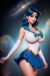 ai_generated ami_mizuno big_breasts big_lips bimbo bimbo_lips bishoujo_senshi_sailor_moon blue_eyes blue_hair breasts clothing futanurse huge_breasts huge_lips large_breasts large_lips lips sailor_mercury skirt thick_lips