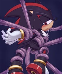 anal artist_request black_skin blue_background blush color double_penetration exposed_torso fellatio footwear forced_oral forced_yaoi furry furry_only gay gloves handwear hedgehog male male_only open_eyes oral rape sega shadow shadow_the_hedgehog simple_background solo_focus sonic_(series) sonic_team sonic_the_hedgehog_(series) straight_hair tentacle tentacle_on_male wristwear yaoi