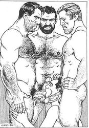 1990s 1996 20th_century 4boys all_male balls ballsack bara beard beard_stubble beefy black_and_white blowjob body_hair dated dilf erect_penis facial_hair fellatio foreskin foursome gangbang gay gay_sex goatee hairy_male human intact julius_(artist) kneeling male male/male male_nipples male_on_male male_only male_pubic_hair manly mature_male monochrome multiple_boys muscular_male mustache nude_male oral oral_sex pecs penis pubes retracted_foreskin scrotum slave testicles uncut veiny_penis