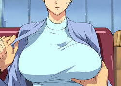 breast_grab breast_lift breast_squeeze breasts cirima hikaru_no_go large_breasts milf mitsuko_sanrakugaki shindou_mitsuko volvox