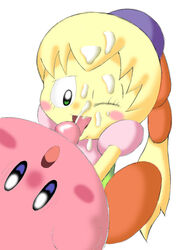 blush cum facial fumu_(kirby) kirby kirby:_right_back_at_ya! kirby_(series) penis tiff_(kirby)