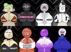 animated anthro basketball_(bfdi) battle_for_dream_island bfb bfdi bfdia big_breasts blush bottle_(bfdi) breasts breasts_focus bunny_girl bunnysuit eggy_(bfdi) fanny_(bfdi) golf_ball_(bfdi) huge_breasts humanoid lollipop_(bfdi) massive_breasts milk milk_bottle moonilade no_sound object_shows remote_(bfdi) taco_(bfdi) tagme video