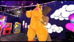 1boy 1girls 3d 3d_(artwork) anal anal_sex animated animatronic arcade arcade_machine big_breasts bouncing_breasts breasts erect_nipples female five_nights_at_freddy's five_nights_at_freddy's_2 from_behind from_behind_position furry nipples pinchibird robot sex sound standing standing_sex subtitles tagme text thick_thighs toy_chica_(fnaf) video