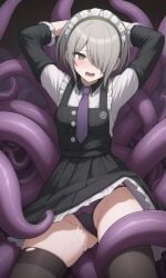 ai_generated chabashira_tenko danganronpa_v3 pregnant_female tentacle_rape