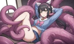 ai_generated chabashira_tenko danganronpa danganronpa_v3 pregnant_female tentacle_rape