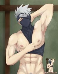 armpits hatake_kakashi kakashi kakashi_hatake male_only man_boobs mr.akanaisho07 naruto naruto_(series) naruto_shippuden nsfw