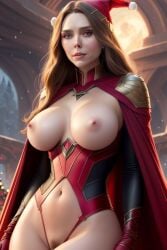 ai_generated christmas female marvel scarlet_witch wanda_maximoff