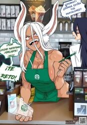 boku_no_hero_academia half mirko naked_female nemuri_kayama starbucks_barista