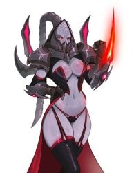 alarak alien alien_girl heroes_of_the_storm protoss rule_63 spacemaxmarine starcraft starcraft_2 stockings thick thick_thighs thighs